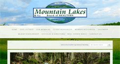 Desktop Screenshot of mountainlakesboardofrealtors.com