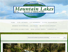 Tablet Screenshot of mountainlakesboardofrealtors.com